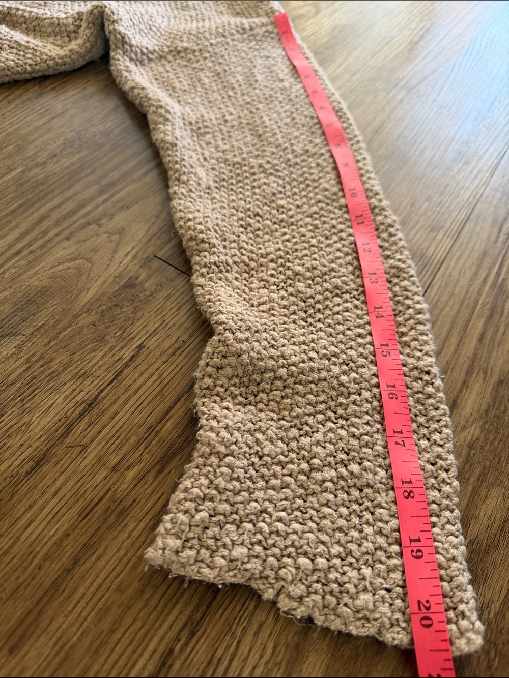 Natural Life Earthy Boho Open Weave Taupe Longline Lagenlook Duster - Size L/XL - Picture 10 of 11